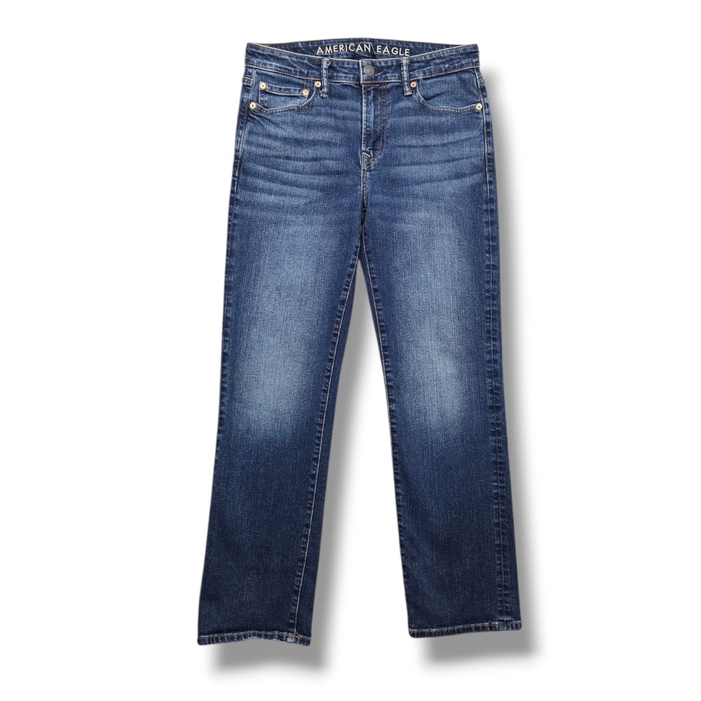 American Eagle Original Bootcut Jeans Mens 30 x 30 HEMMED Mid Rise Denim
